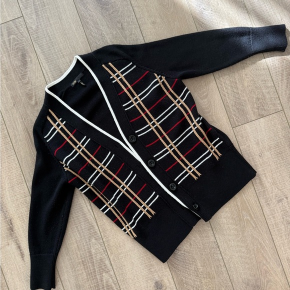 Authentic Maje - Black and White Knit Cardigan - Picture 1 of 3